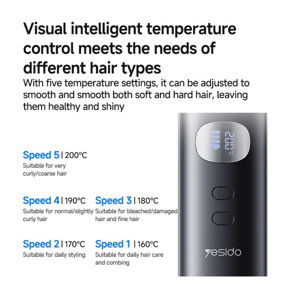 Yesido MG23 Cordless Hair Straightener