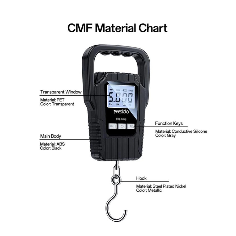 Yesido MG44 Electronic Portable Luggage Scale