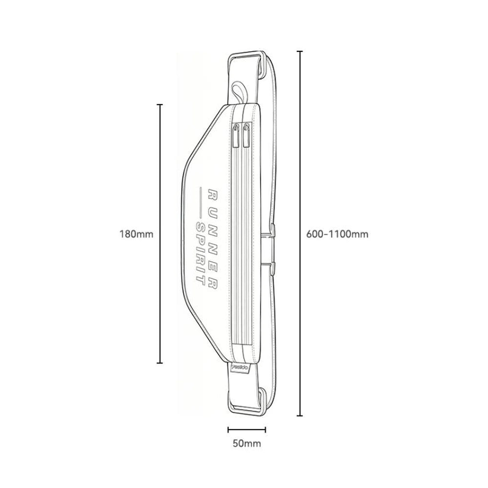 Yesido WB67 Double-Zip Running Waist Bag